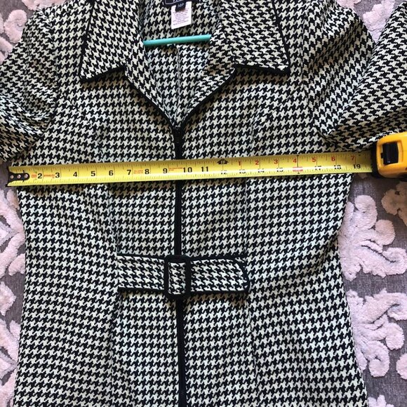 Sweet Suit Petite, Lime Green & Black, Houndstooth, Women's Blazer, Sz 14P - Picture 6 of 7